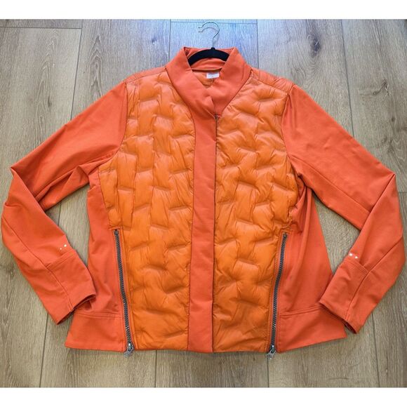 CALIA by Carrie Underwood Jackets & Blazers - Calia Women's Quilted Puffer Scuba Jacket Orange Zippered Hem XL GUC!